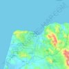 Mapa topográfico Tanger, altitud, relieve