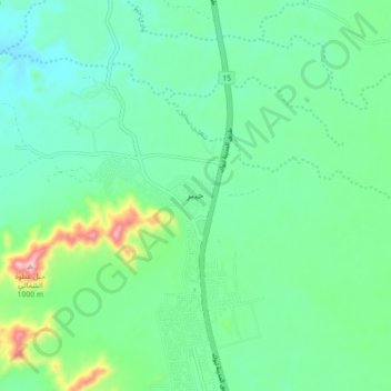Mapa topográfico Khaybar, altitud, relieve
