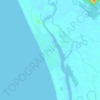 Mapa topográfico Barahan, altitud, relieve