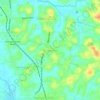 Mapa topográfico Kanayannur, altitud, relieve