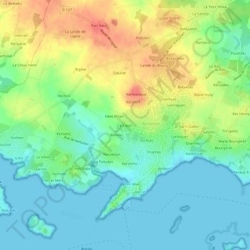 Mapa topográfico Le Clayo, altitud, relieve