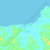 Mapa topográfico Gobea, altitud, relieve