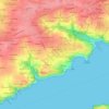 Mapa topográfico Kérézoun, altitud, relieve