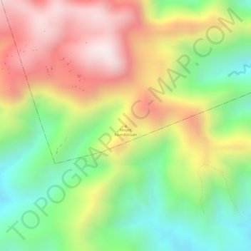 Mapa topográfico Mount Kaanducuan, altitud, relieve