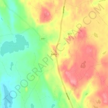 Mapa topográfico Kallio, altitud, relieve