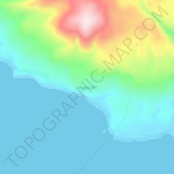 Mapa topográfico Magsidel, altitud, relieve