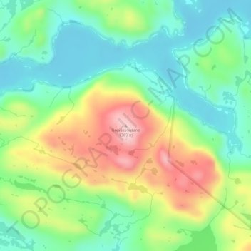 Mapa topográfico Urevassnutane, altitud, relieve