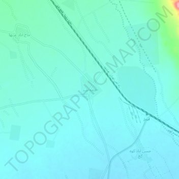 Mapa topográfico Ghale Boland, altitud, relieve