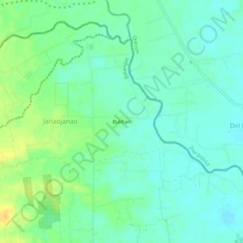 Mapa topográfico Bulihan, altitud, relieve