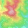 Mapa topográfico Blick in die Wetterau, altitud, relieve