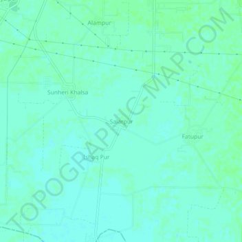 Mapa topográfico Salarpur, altitud, relieve