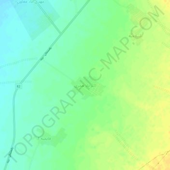 Mapa topográfico Akbarabad-e Mojri, altitud, relieve