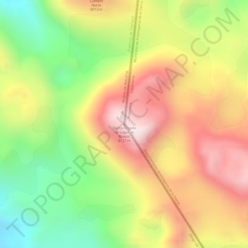 Mapa topográfico Sierra Nevada de Lagunas Bravas, altitud, relieve