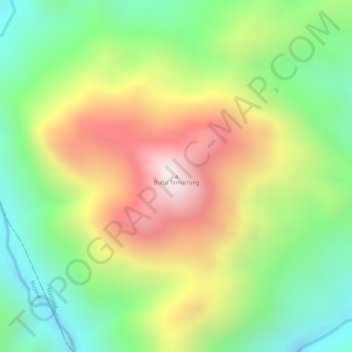 Mapa topográfico Buttu Tamurrung, altitud, relieve