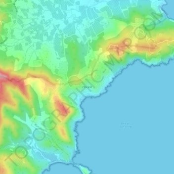 Mapa topográfico L'Escalet, altitud, relieve