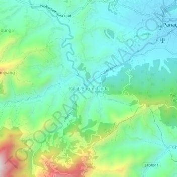 Mapa topográfico Kalati Bhumidanda, altitud, relieve