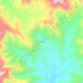 Mapa topográfico المدورة, altitud, relieve