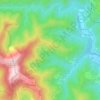 Mapa topográfico Alteyrac, altitud, relieve