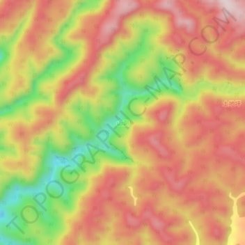 Mapa topográfico Shandong, altitud, relieve