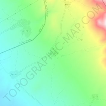 Mapa topográfico Biatan-e Olya, altitud, relieve