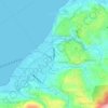 Mapa topográfico Kel Karang Panjang, altitud, relieve