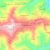 Mapa topográfico El Junquito, altitud, relieve
