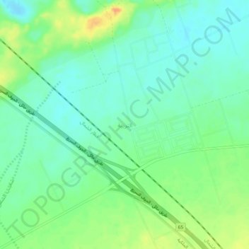 Mapa topográfico At Turbiyah, altitud, relieve
