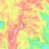 Mapa topográfico Monteloro, altitud, relieve