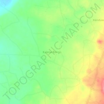 Mapa topográfico Kalena Rongo, altitud, relieve