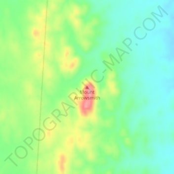 Mapa topográfico Mount Arrowsmith, altitud, relieve