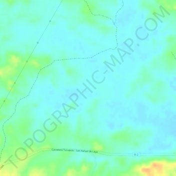 Mapa topográfico La Enea, altitud, relieve