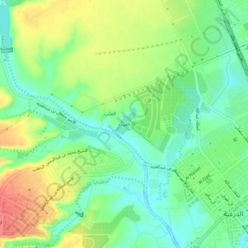 Mapa topográfico `Awdah, altitud, relieve