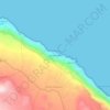 Mapa topográfico Fajã da Penedia, altitud, relieve