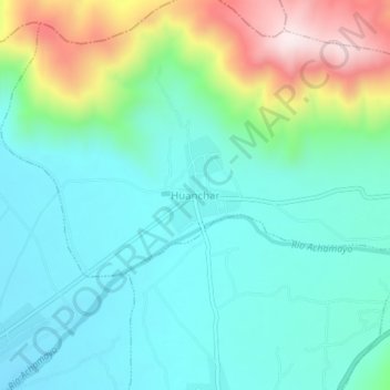 Mapa topográfico Huanchar, altitud, relieve