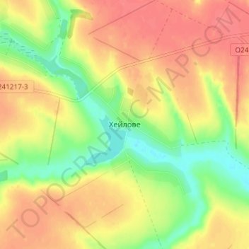 Mapa topográfico Kheilove, altitud, relieve