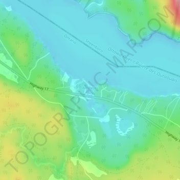 Mapa topográfico Meilleurs Bay, altitud, relieve