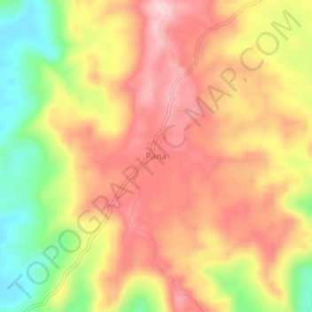 Mapa topográfico Pana, altitud, relieve