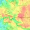Mapa topográfico Wuischke - Wuježk, altitud, relieve