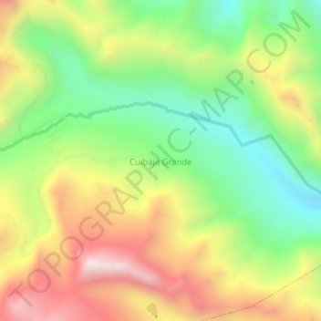 Mapa topográfico Cuibaja Grande, altitud, relieve