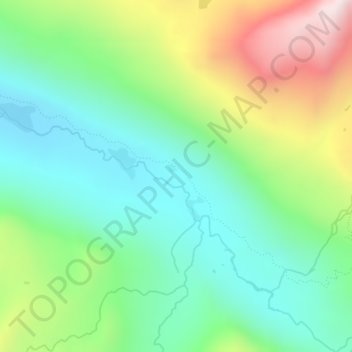 Mapa topográfico Evolution Valley, altitud, relieve
