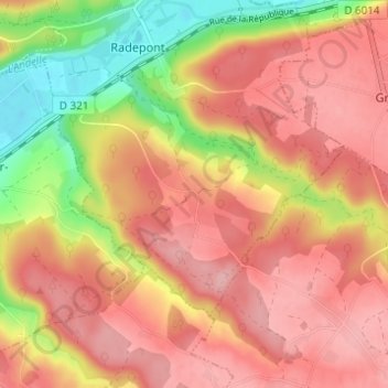 Mapa topográfico Bonnemare, altitud, relieve