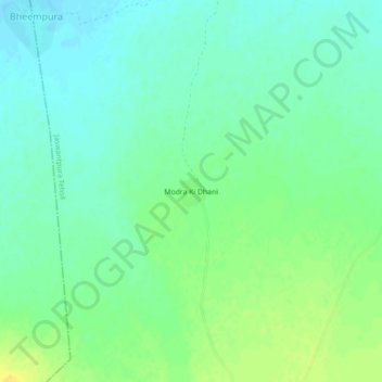 Mapa topográfico Modra Ki Dhani, altitud, relieve