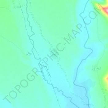 Mapa topográfico لاوین, altitud, relieve