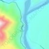Mapa topográfico Junction of Three Highest Mountains Range, altitud, relieve