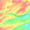 Mapa topográfico Fréval, altitud, relieve