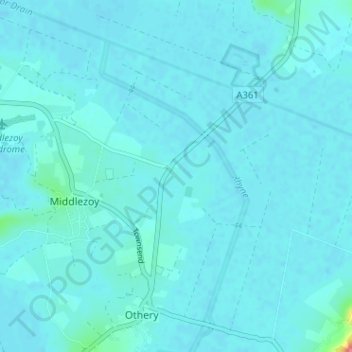 Mapa topográfico Greylake, altitud, relieve