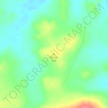 Mapa topográfico Anzac Hill, altitud, relieve