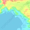 Mapa topográfico Paranas, altitud, relieve