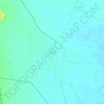 Mapa topográfico امین آباد, altitud, relieve