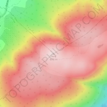 Mapa topográfico Aire, altitud, relieve